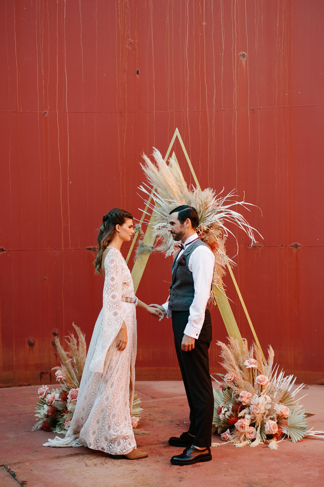 Industrial-Meets-Boho Wedding Inspiration In Greece