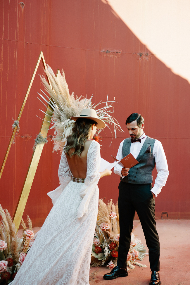 Industrial-Meets-Boho Wedding Inspiration In Greece