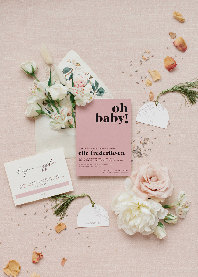 Magnolia-Themed Blush Baby Shower