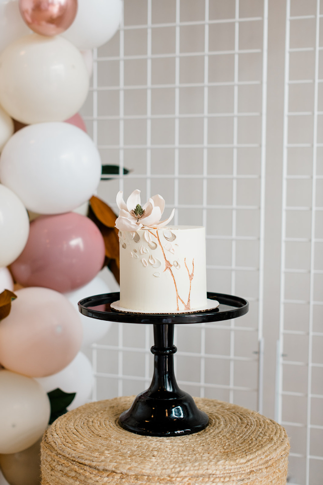 Magnolia-Themed Blush Baby Shower
