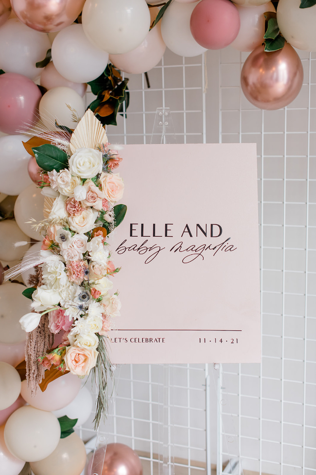 Magnolia-Themed Blush Baby Shower