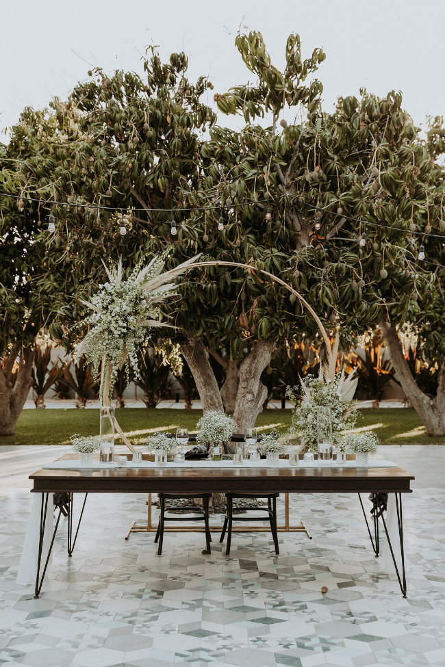 Beautiful Blue & White Baby's Breath-Filled Cabo Wedding