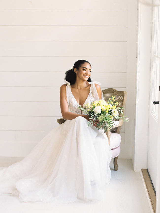 Soft Perfection Of Summery Yellow Wedding Editorial