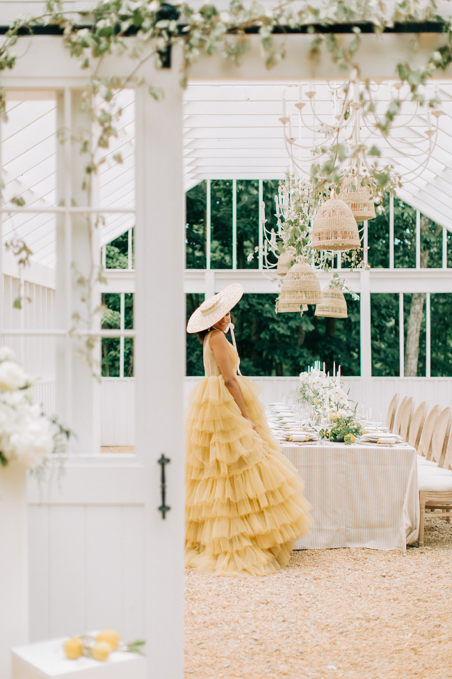 Soft Perfection Of Summery Yellow Wedding Editorial