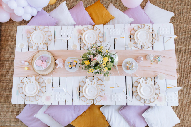 Spring-Filled Easter Bunny Picnic For Children