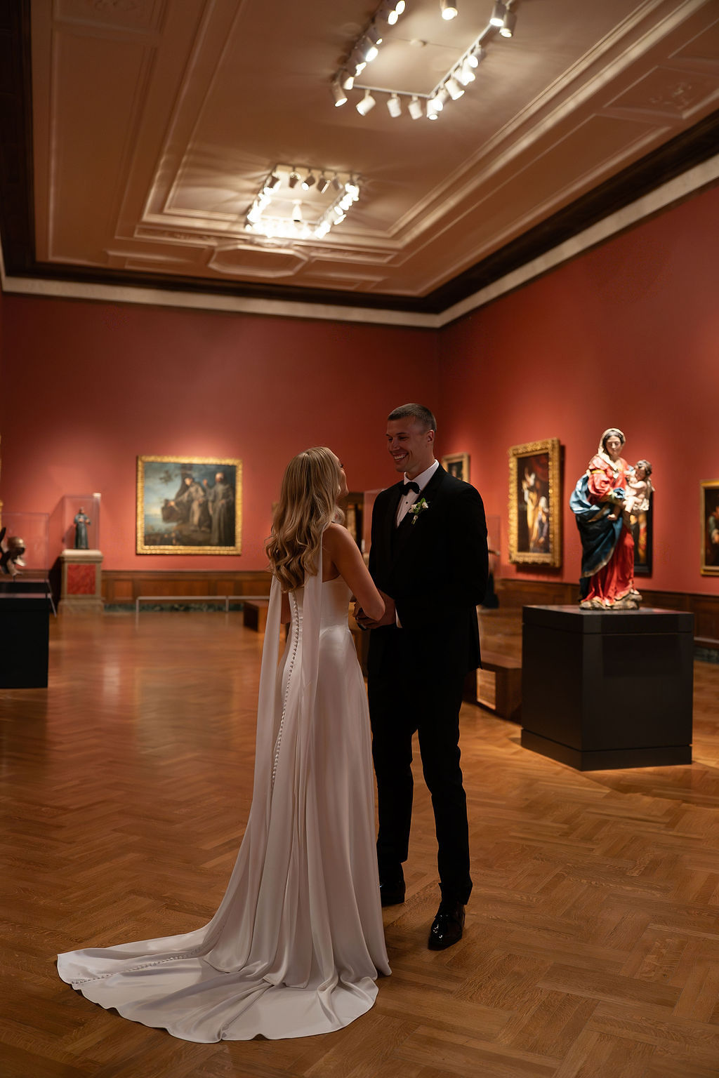 A Timeless Wedding at the Detroit Institute of Arts for Paige Mobley and Kaleb Tarczewski