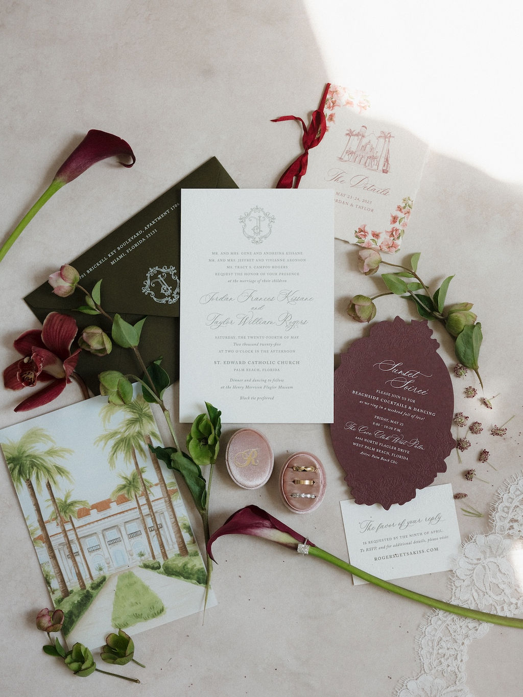 This Palm Beach Wedding Was a Romantic 'Night at The Museum' Vibe