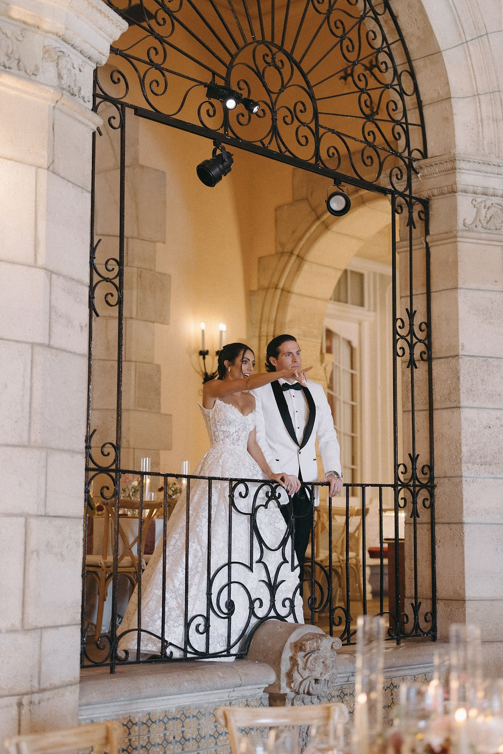 This Palm Beach Wedding Was a Romantic 'Night at The Museum' Vibe